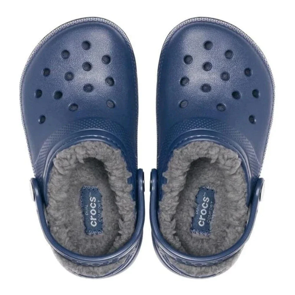 Crocs Classic Lined 207009-459 Clogs Toddler 4 Navy Comfort Casual Shoes ZAP2608